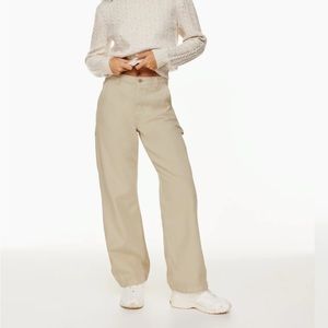 Aritzia TNA Greenwich pant in garment dye mullein